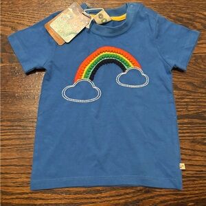 Frugi 12/18 mos Kids Shirt with Rainbow Design NWT